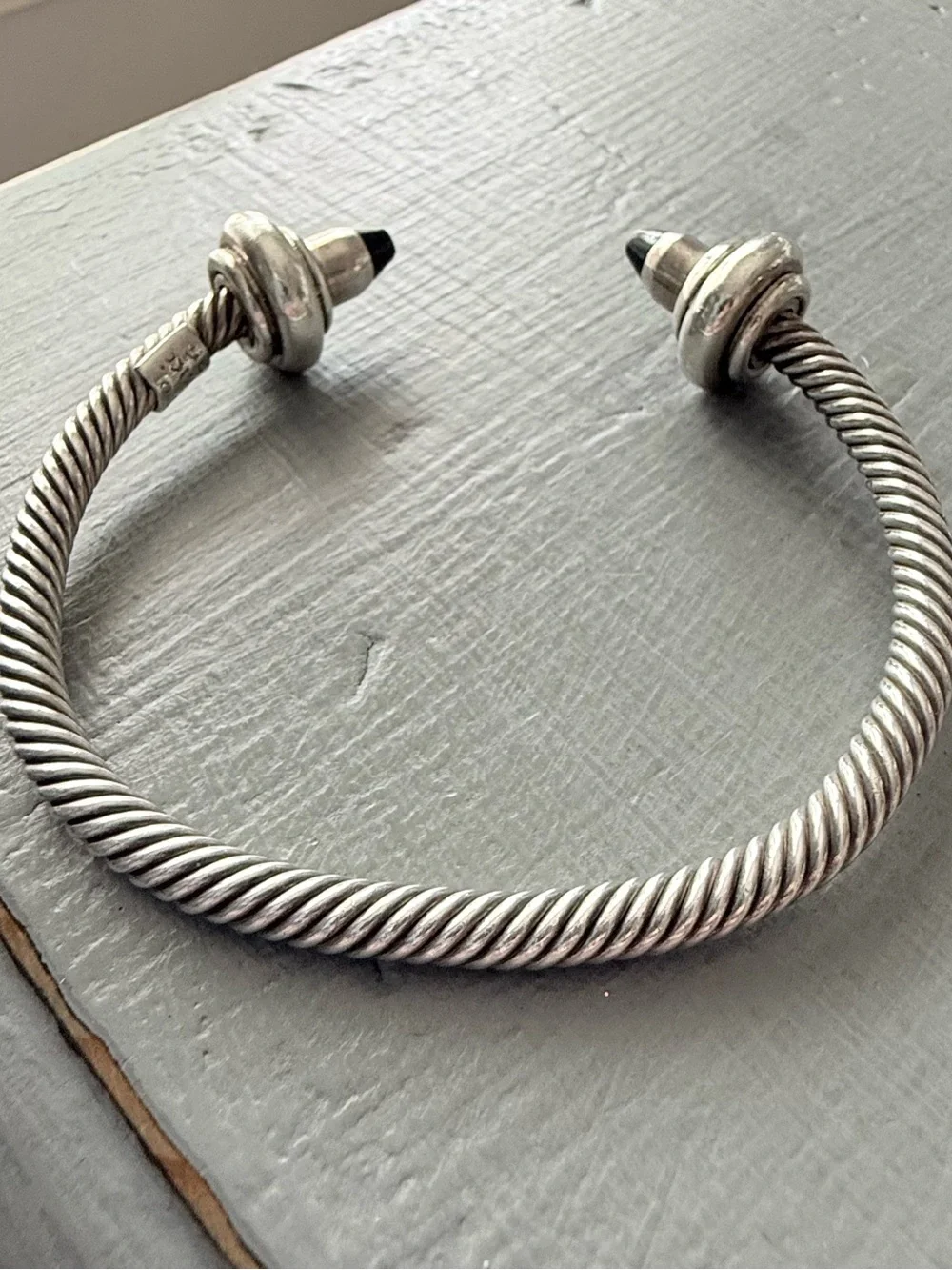 Taxco Mexico 925 Sterling Silver Twist Cable Cuff Bracelet